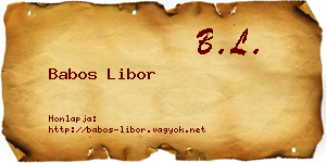Babos Libor névjegykártya